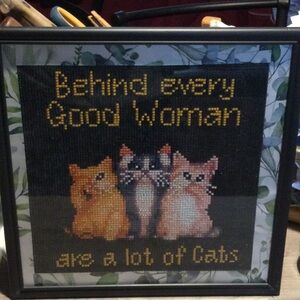Cat-Themed Framed 3D dot art with Orange and Cream Cats
